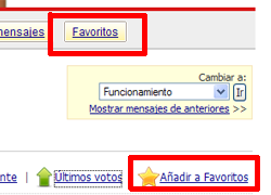Añadir a favoritos en los foros